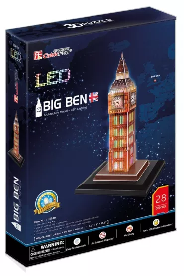 Puzzle 3D Led Zegar Big Ben L501H Cubic Fun