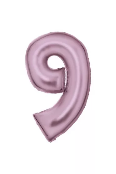Amscan Balon foliowy cyfra 9 satynowa pastelowy r� 86cm