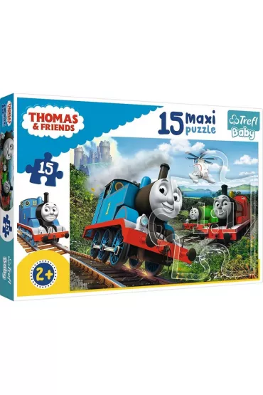 Puzzle maxi 15 el. P�dz�ce lokomotywy Trefl