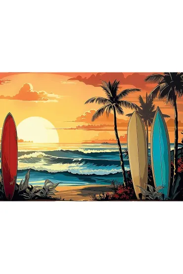 Puzzle 1000 USA Collection: Surfing Sunset TREFL