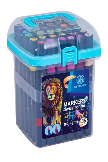 Astra Markery artystyczne tr�jk�tne dwustronne p�dzelkowa i �ci�ta ko�c�wka 36 szt.