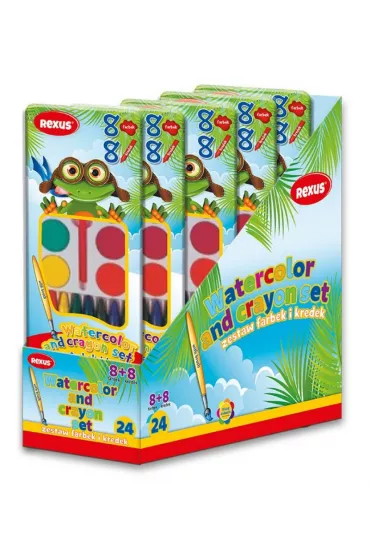 Beniamin Farbki akwarelowe + kredki woskowe 8 kolor�w