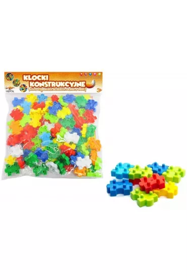 Klocki konstrukcyjne puzzle 130el Trifox