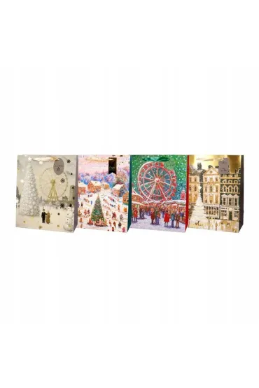 incood. Torba bo�onarodzeniowa 26x32cm Wioska jarmark