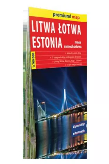 Litwa, �otwa, Estonia- mapa samochodowa 1: 700 000 (karton)