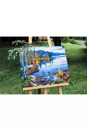 Twoje Hobby Malowanie po numerach - Wypoczynek nad jeziorem 40x50cm