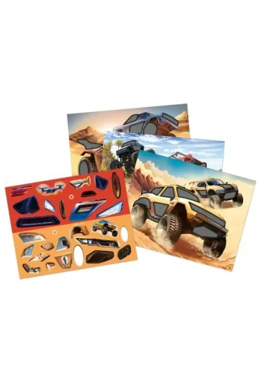 Zestaw z naklejkami Monster Cars 14206A