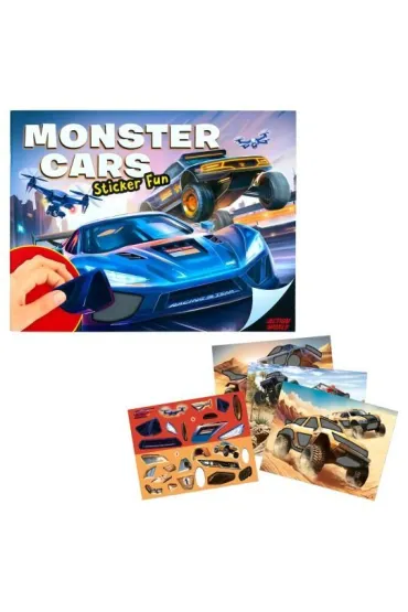 Zestaw z naklejkami Monster Cars 14206A