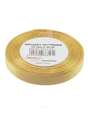 Brewis Wst��ka satynowa z�ota 12mm x 32m