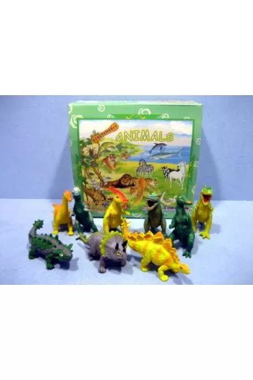 Zwierz�ta gumowe z groszkiem Dinozaur 12cm HIPO A044P