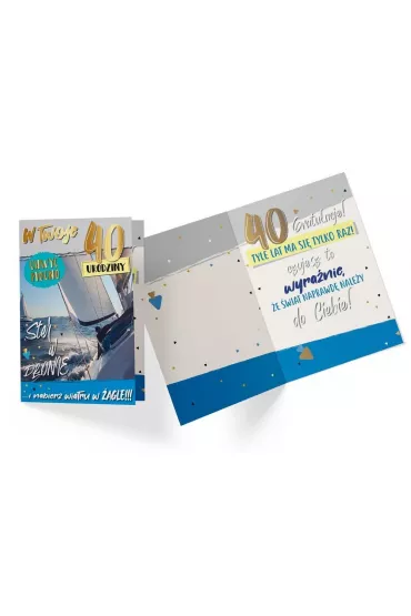 Kukartka Karnet B6 PP-2191 Urodziny 40 power