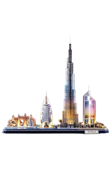 Puzzle 3D 182 el. Dubaj LED Cubic Fun