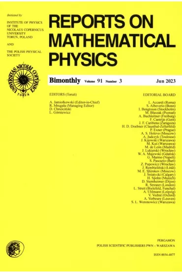 Reports on Mathematical Physics 91/3 2023