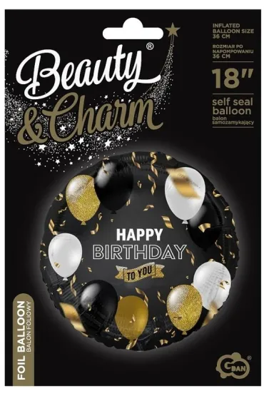 Godan Balon foliowy Happy Birthday To You 45cm