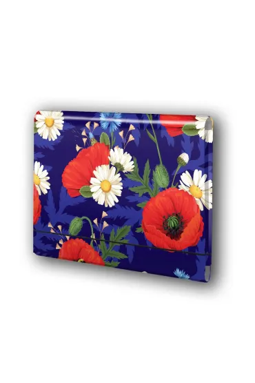 Penmate Teczka �amana a4 na gumk� t0126 kwiaty polskie maki w fiolecie folia mat nierysuj�ca