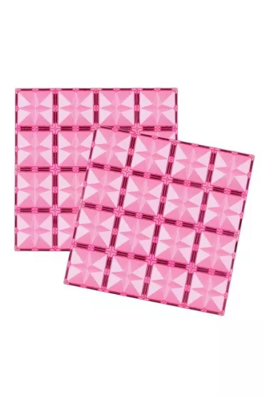 Klocki magnetyczne 2 p�yty r�owe 30x30 cm