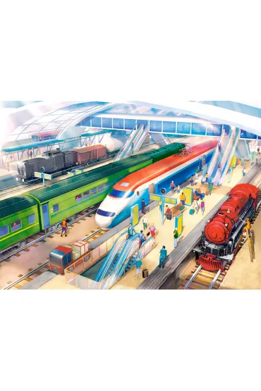 Puzzle 100 el. Train Station Castorland