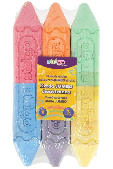 Strigo Kreda chodnikowa Jumbo dwukolorwa 6 szt.