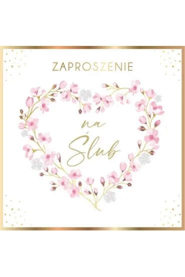 Armin Style ZAPROSZENIE SLUB 130X130 Z KOP AS ZP-112 OP10SZT