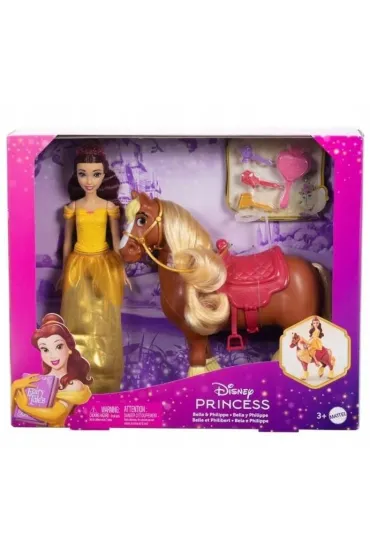 Disney Princess. Lalka Ksi�niczka Bella z koniem Phillippe Mattel