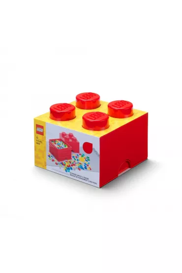 Pojemnik klocek LEGO Brick 4 Czerwony