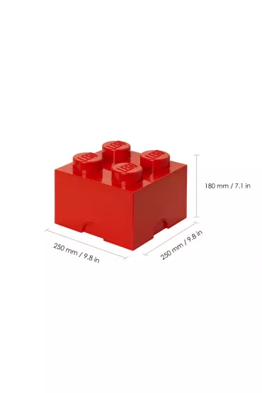 Pojemnik klocek LEGO Brick 4 Czerwony