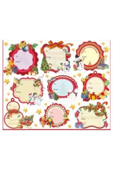 Naklejki na prezenty 16x20cm 9 wzor�w