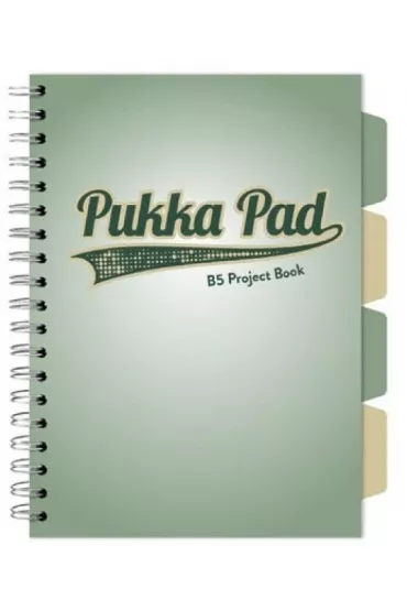 Pukka Pad Project Book B5 Sage Zielony kratka, 80g 100 kartek
