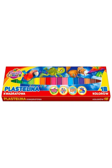 Koma-Plast Plastelina kwadratowa 18 szt.