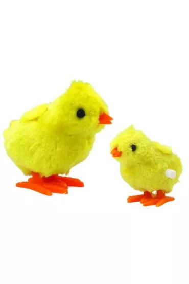 LeanToys Kurczak pluszowy skacz�cy nakr�cany