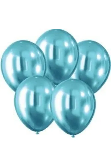 Balony z efektem chromu niebieskie 30cm