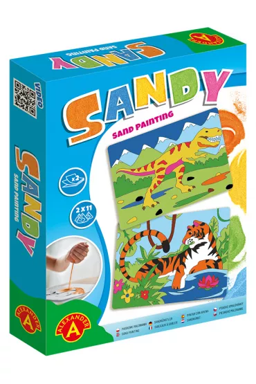 Sandy. Piaskowe malowanki. Tygrys, T-Rex