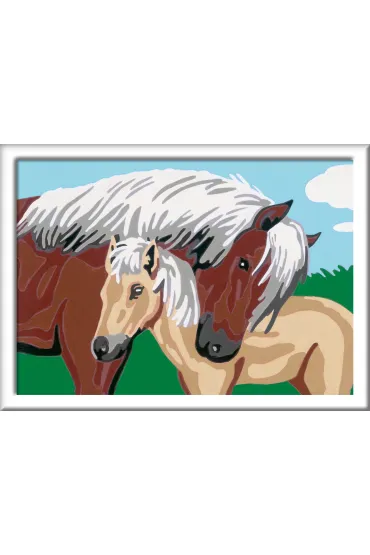 Malowanie po numerach CreArt - Koniki Ravensburger