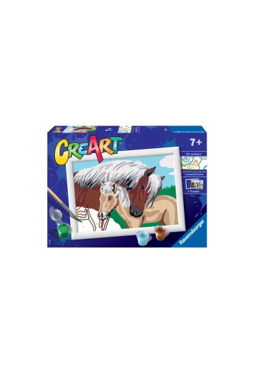 Malowanie po numerach CreArt - Koniki Ravensburger