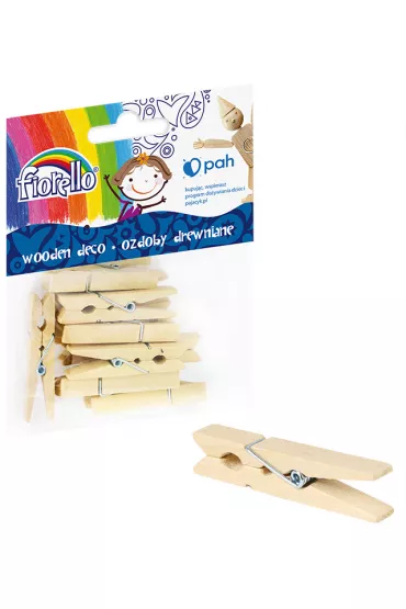 Fiorello Ozdoby drewniane Spinacz Du�y 12 szt.