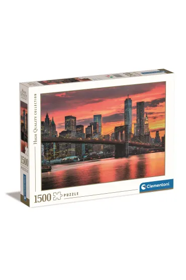 Puzzle 1500 el. HQ East River at dusk Clementoni
