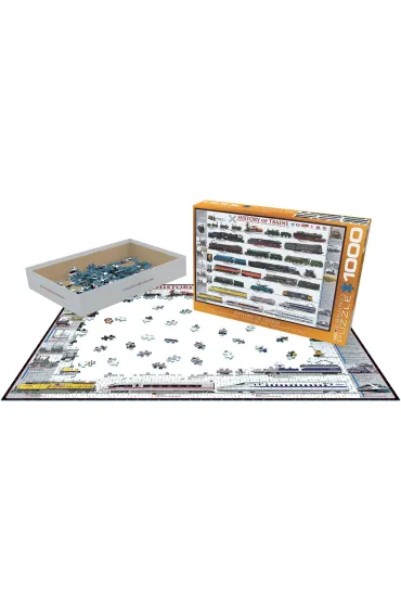 Puzzle 1000 el. History of Trains Eurographics