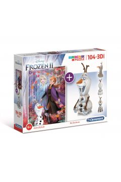 Puzzle 104 el. Frozen 2 + Model 3D Clementoni