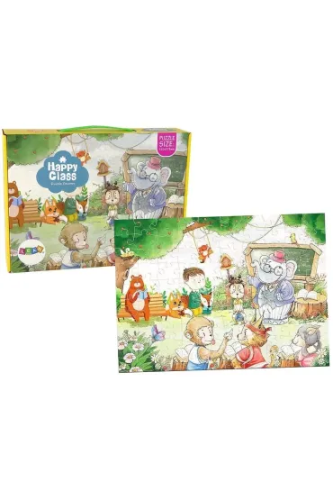 Puzzle 100 el. Szko�a dla zwierz�t LeanToys