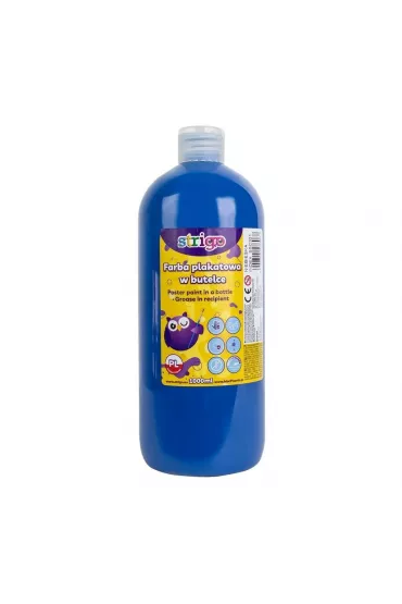Strigo Farba plakatowa w butelce jasnoniebieska 1000 ml