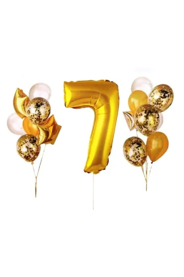 GoParty Zestaw balon�w z�otych 7