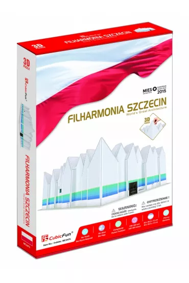 Puzzle 3D 98 el. Filharmonia Szczecin. Zestaw XL Cubic Fun