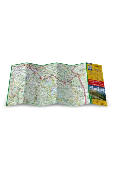 Bieszczady laminowana mapa turystyczna mini 1:200 000 minimapa