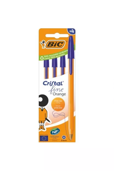 Bic D�ugopis Orange Fine Cristal niebieski 4 szt.
