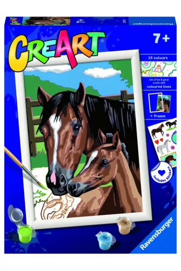 Malowanie po numerach CreArt - Ko� i kotki Ravensburger
