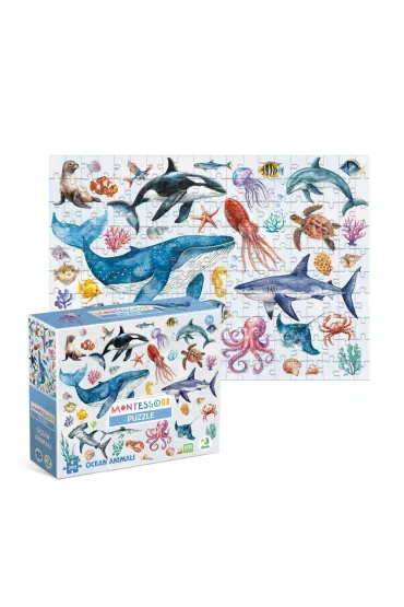 Puzzle 200 el. Montessori Zwierz�ta oceaniczne Dodo