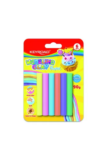 Keyroad Plastelina pastel 6x15g
