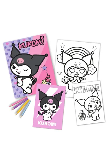 Kolorowanki z kredkami Kuromi KU00019