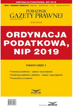 eBook Ordynacja podatkowa , NIP 2019 pdf