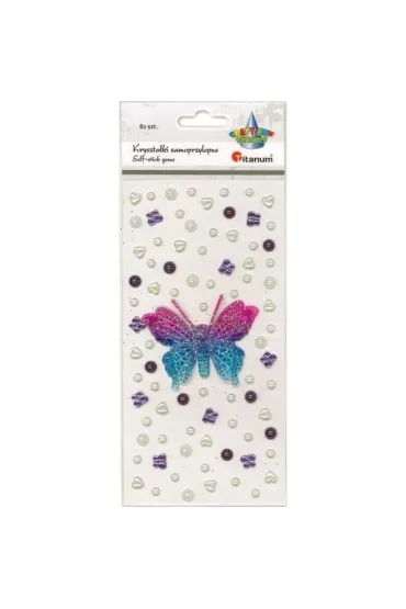 Titanum Kryszta�ki samoprzylepne motyl 3D 75x60mm 82 szt.